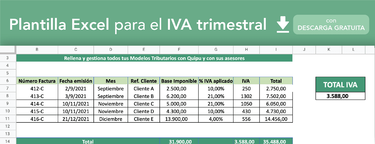 Plantilla Excel Para El Iva Trimestral Descarga Gratis
