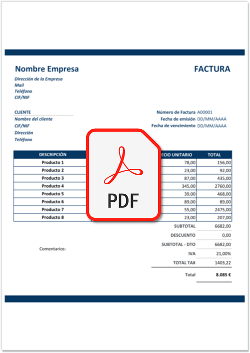 Plantillas Factura Proforma Excel Word Y PDF GRATIS