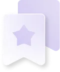 Icono de estrella morada sobre tarjetas que representa las ventajas del sistema.