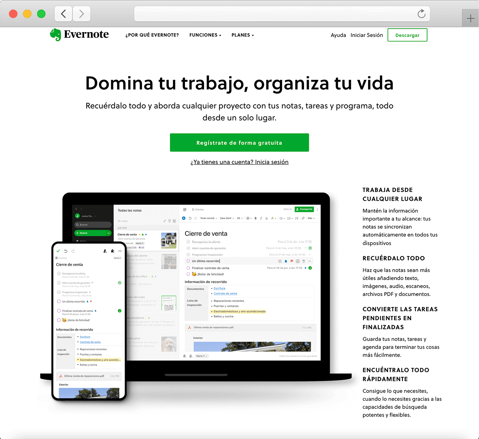 evernote herramienta captura