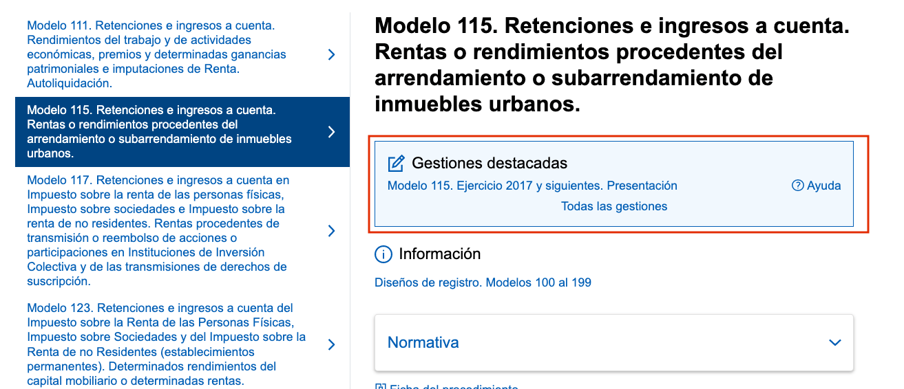 presentar modelo 115 paso 6