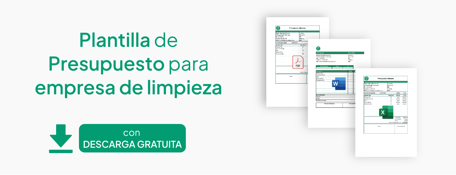 plantilla de presupuesto para empresa de limpieza