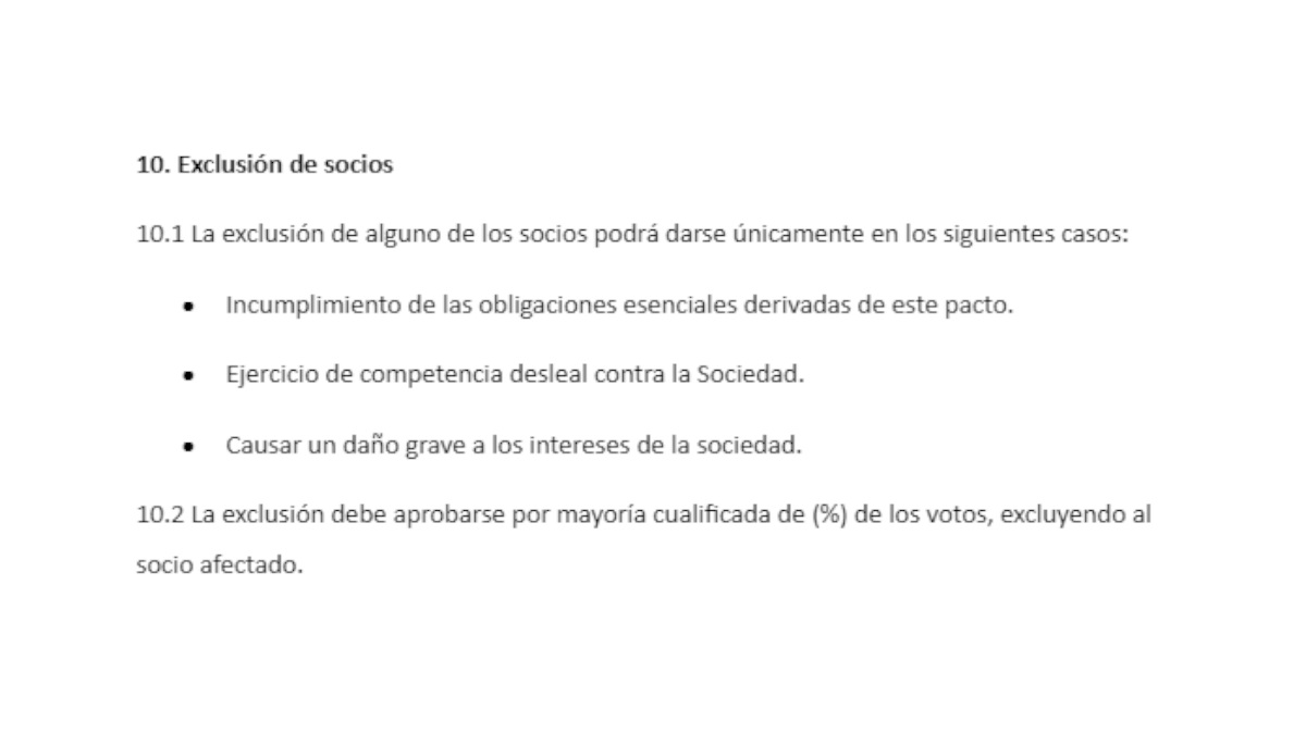 Modelo De Pacto De Socios Descarga Gratis